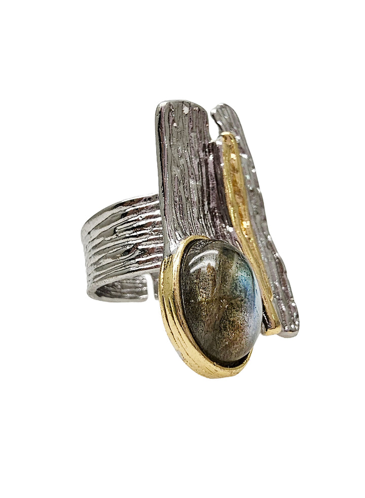 Labradorite Stone Statement Ring NR001