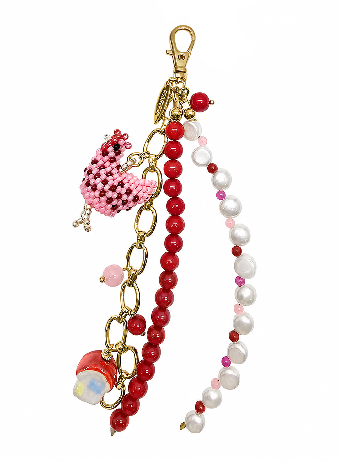Farm Story Chicken House Coral Pearl Phone Strap & Bag Charm PC105