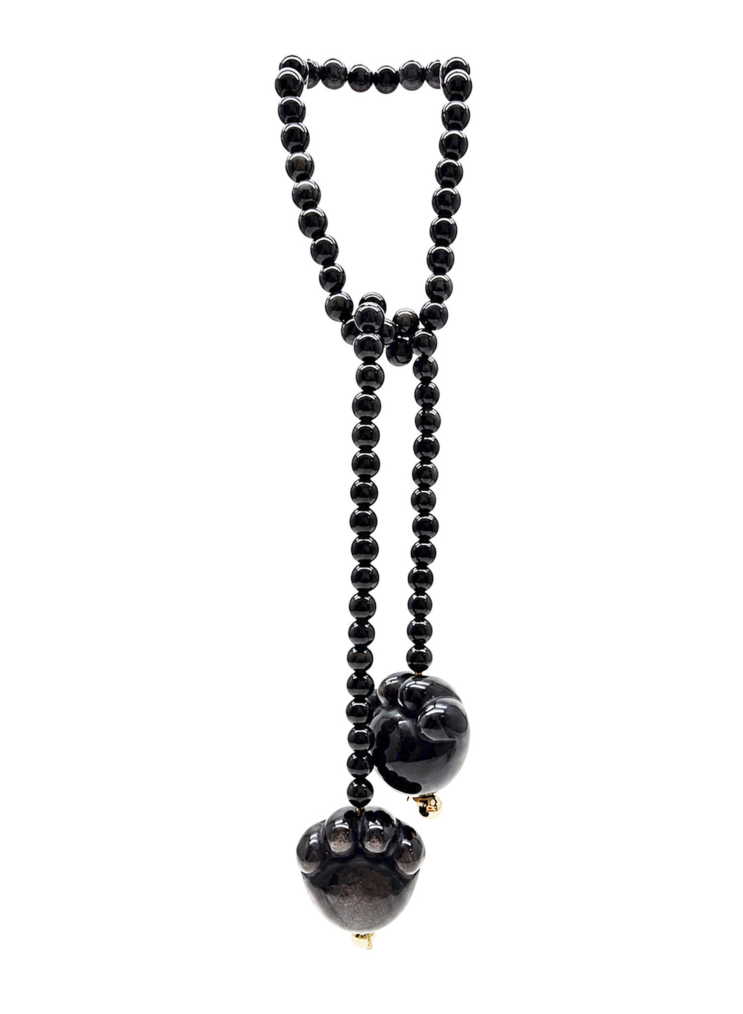 Black Obsidian Pat Paw Open-Ended Versatile bag Charm PC118