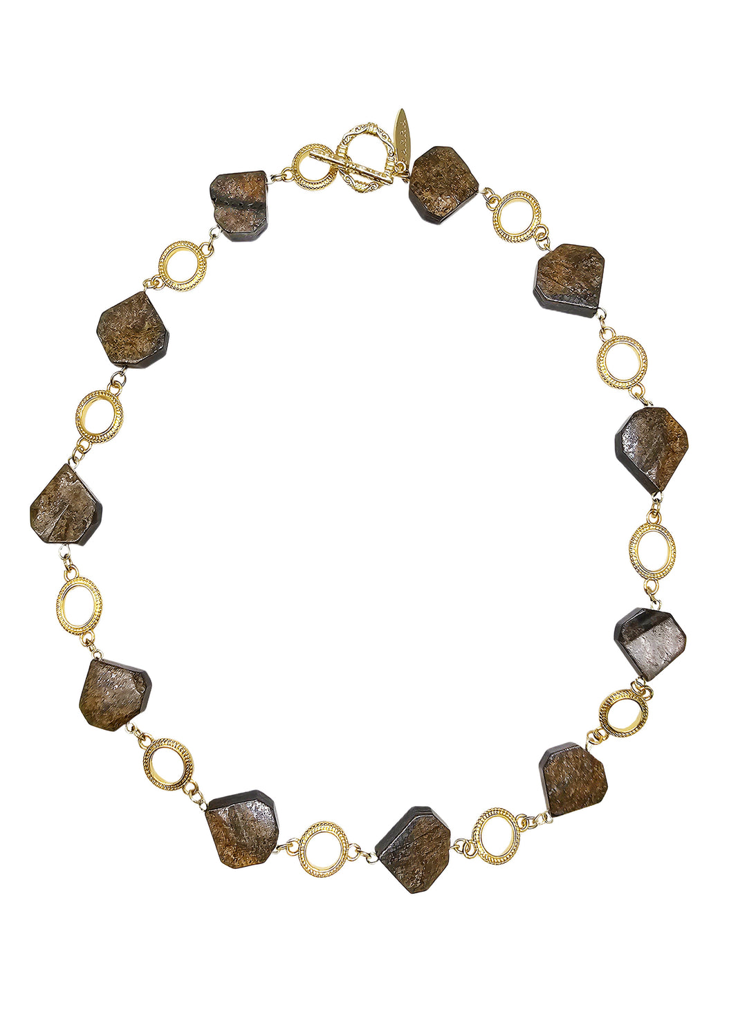 Tiger-eye Stone With Chain Modern Necklace QN003