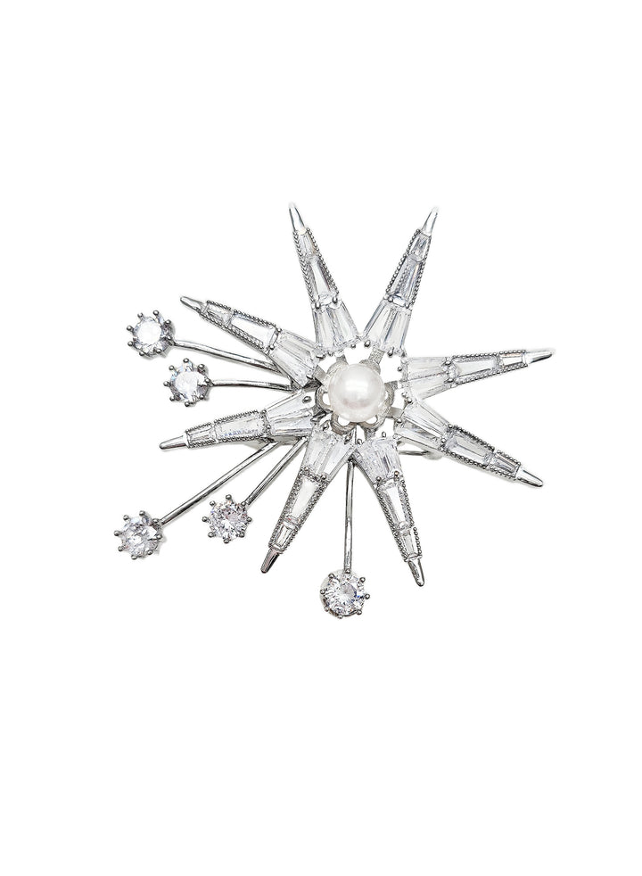 Pearl Setting Star Shaped Brooch PQ004
