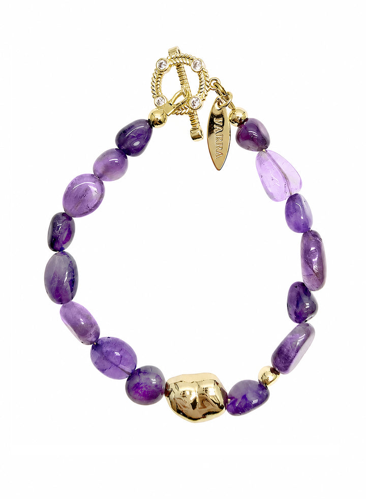 Irregular Amethyst Minimalist Bracelet SB005