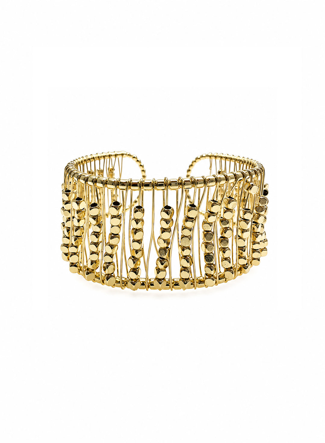 Gold Artistic Statement Cuff Bangle SB013