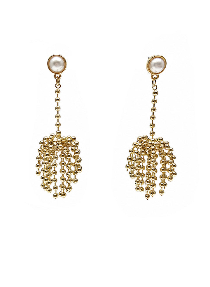 Romantic Style Gold Tone Tassel Earring SE028