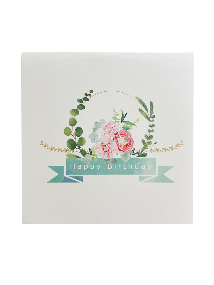 Floral Cake Pop-Up Birthday Card