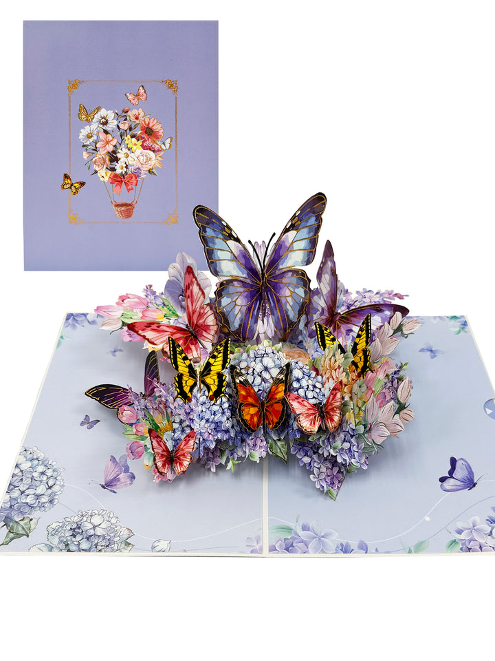 Floral Butterfly Pop-up Multi-Purpose Greeting Card