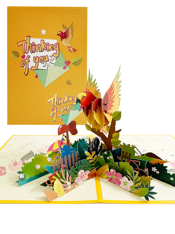 Thinking Of You Parrot Pop-up Multi-Purpose Greeting Card