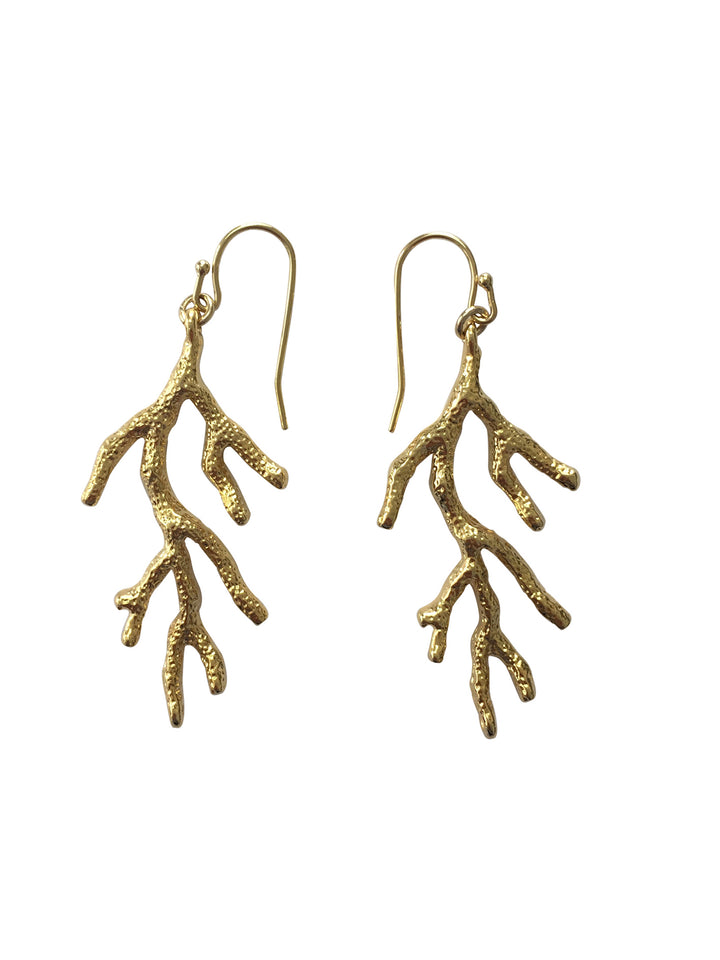 Branch Shaped Gold Earrings IPE002