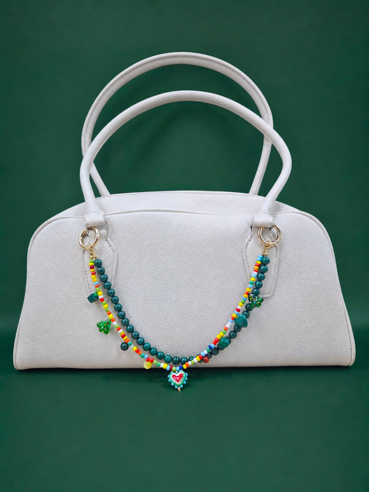 Christmas Tree Malachite Bag Charm PC114