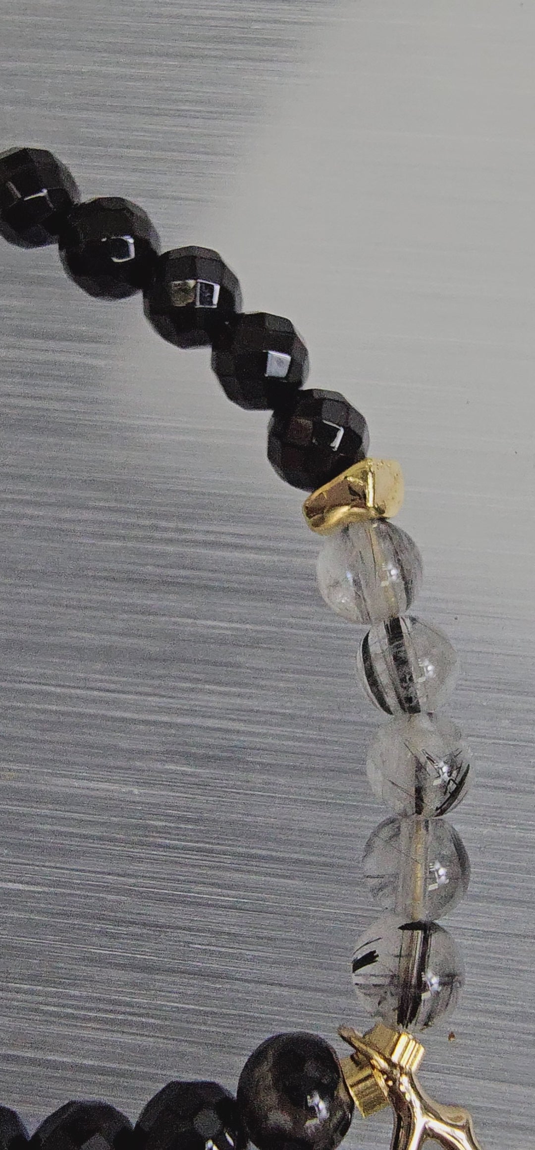 Healing Energy Stone Black Gemstone Bracelet NB002