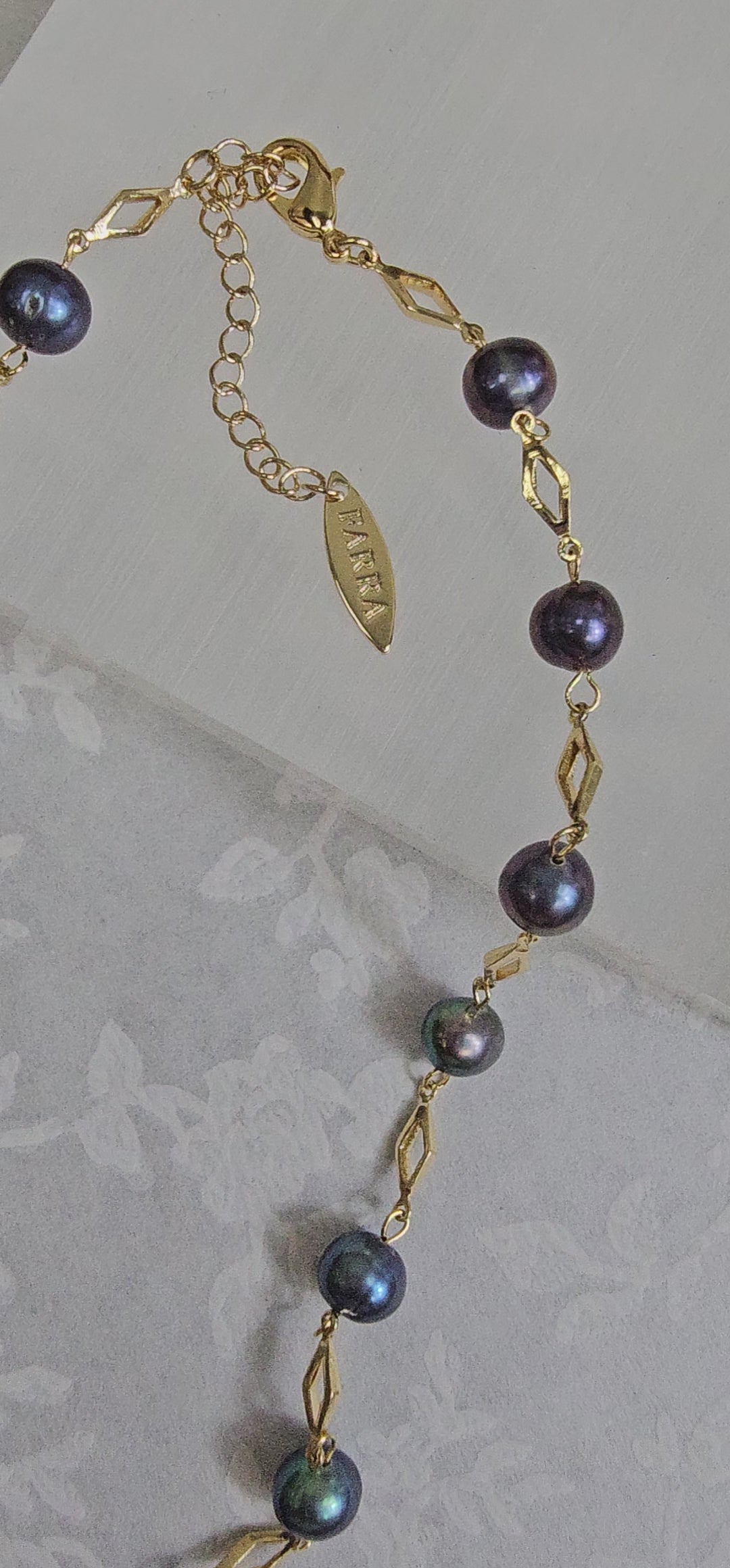 Purple Natural Pearls Minimalist Necklace NN006