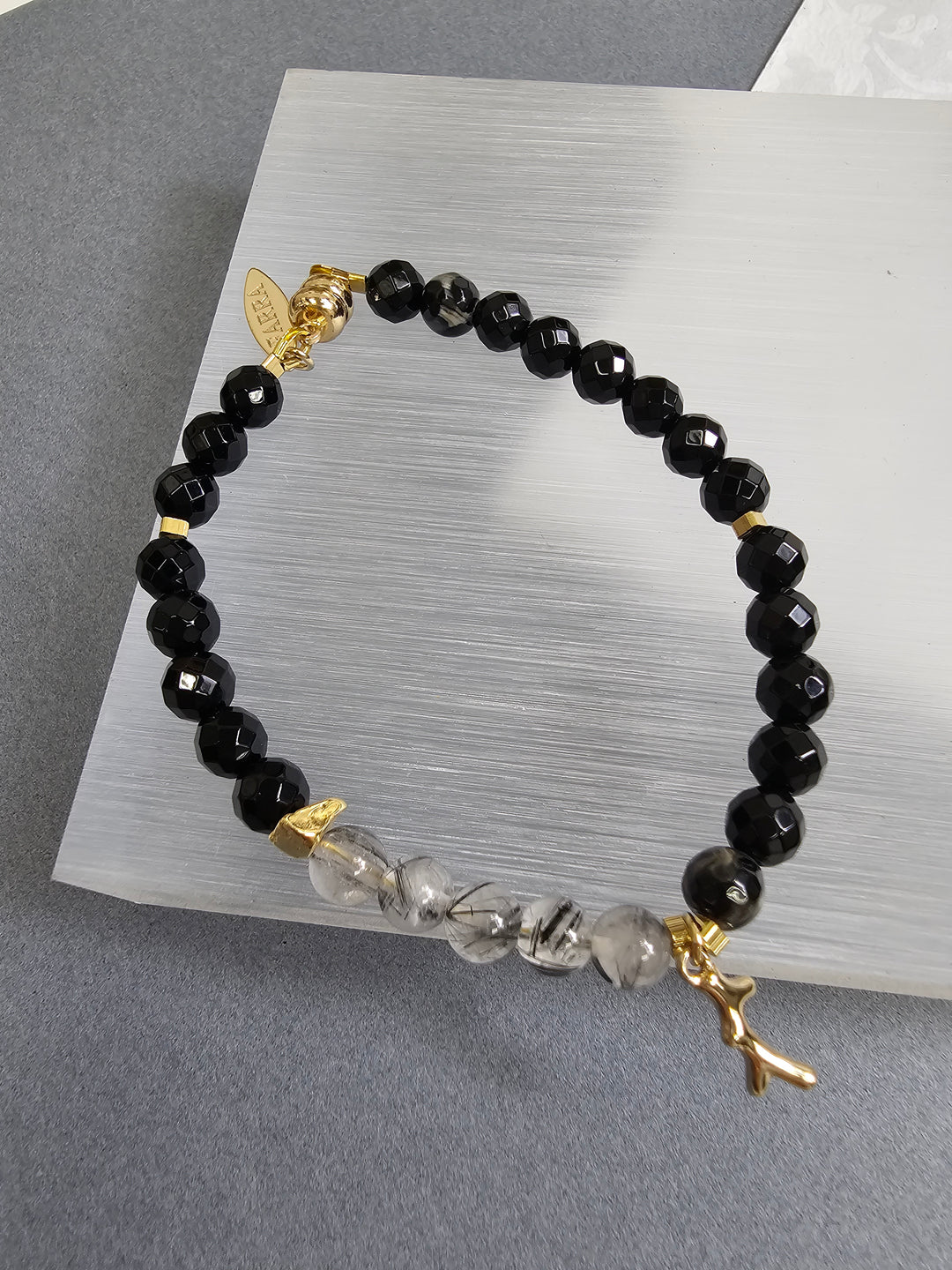 Healing Energy Stone Black Gemstone Bracelet NB002