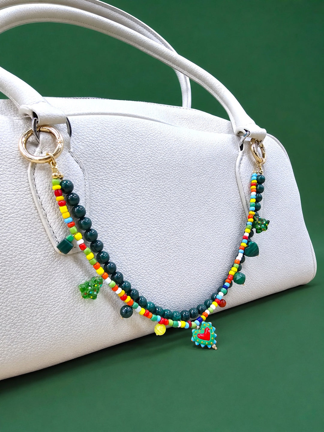 Christmas Tree Malachite Bag Charm PC114