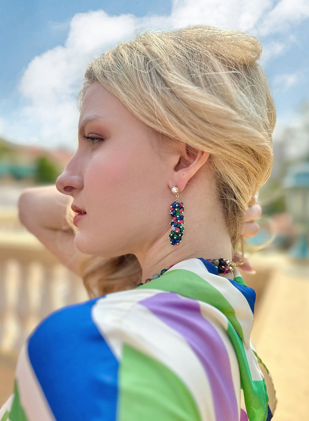 Fruity Colorful Gemstone Earrings JE015 - FARRA