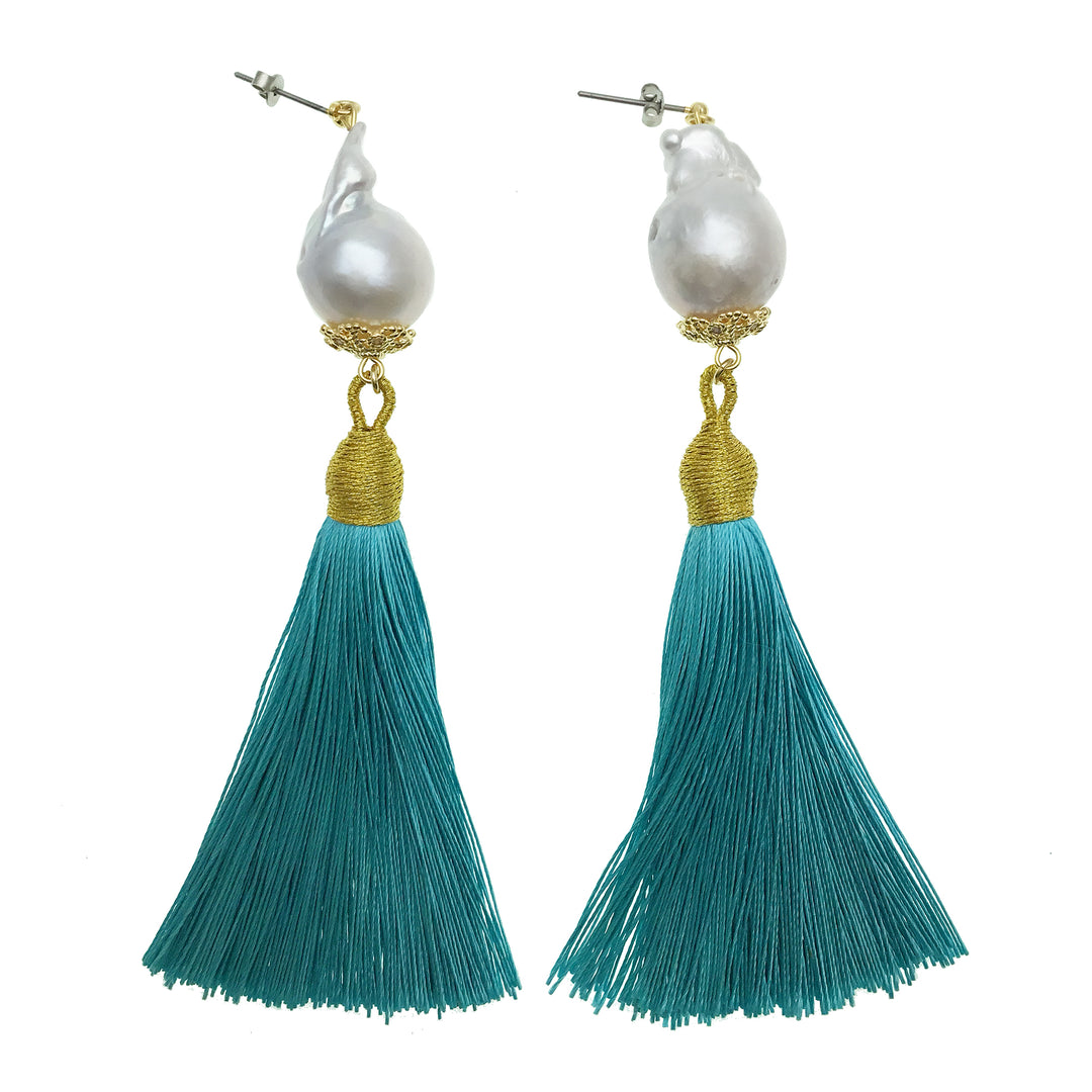 The playful tassel design brings a modern twist, making these earrings perfect for both formal occasions and casual chic looks