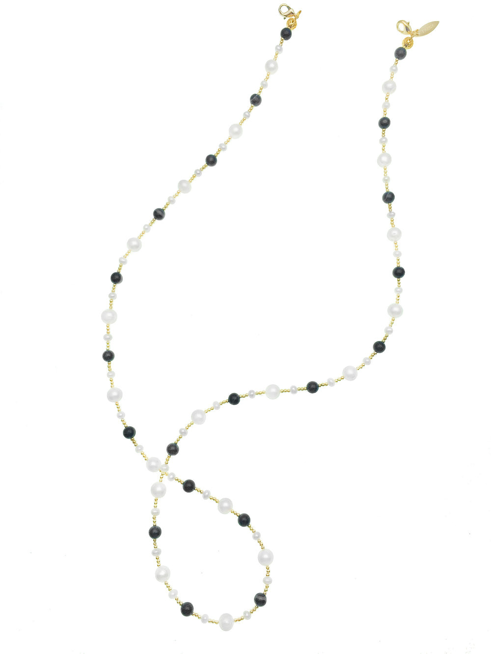Removable Black &White Freshwater Pearls Glasses Chain Jewelry Accessories EC003 - FARRA