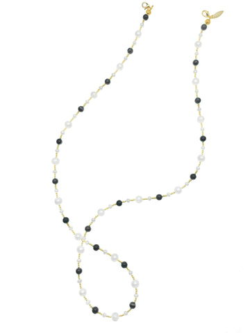 Removable Black &White Freshwater Pearls Glasses Chain EC003 Jewelry A –  FARRA