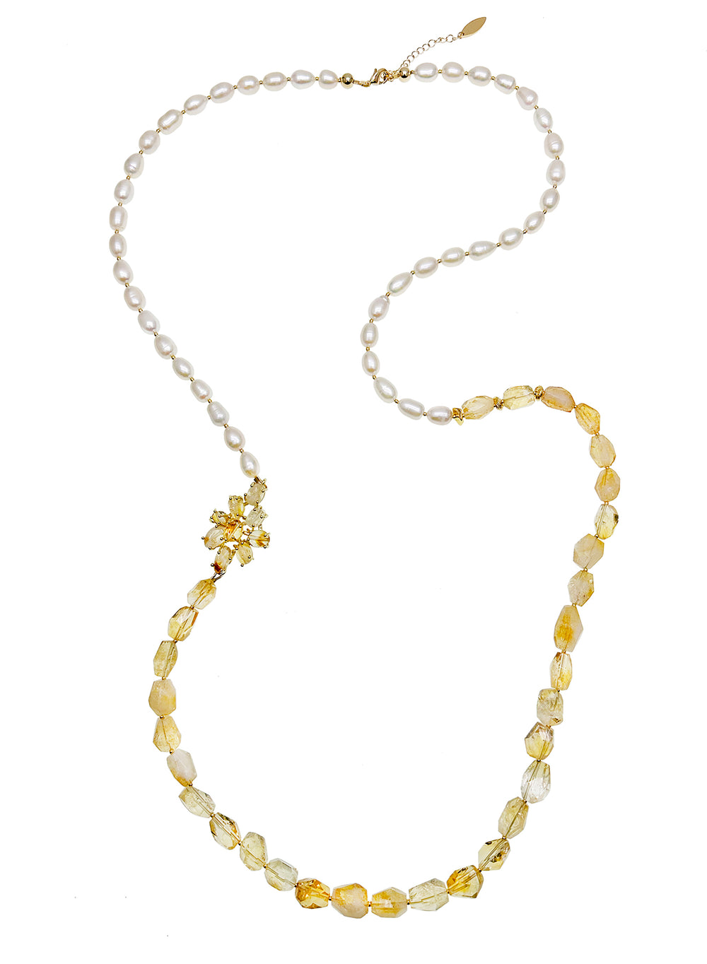 Freshwater Pearls With Citrine Multi-Way Necklace JN018 - FARRA